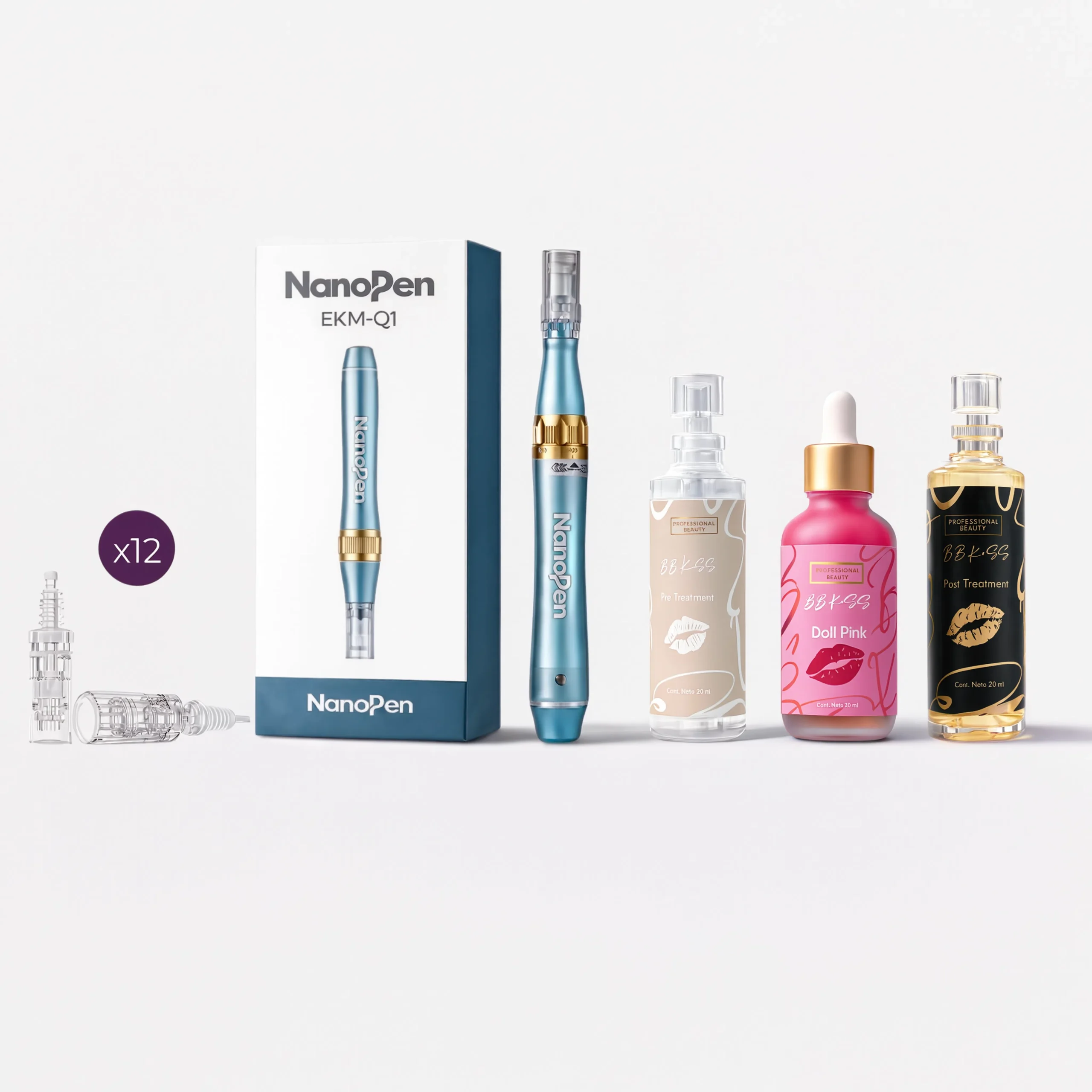 Kit-NanoPen-_-BBKISS-reales Kit Dermapen Nanopen BB Lips – Hidratación y Glow Labial - Imagen 1